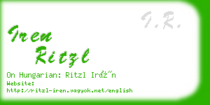 iren ritzl business card